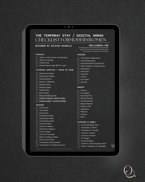 The Nomadic Essentials Checklist